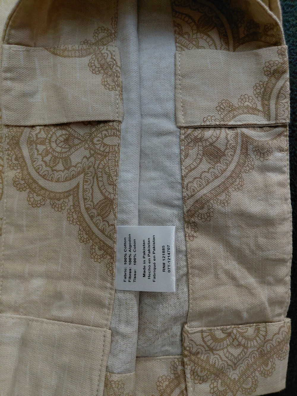 2 Elegant Beige Medallion Curtain Panels (Size 83